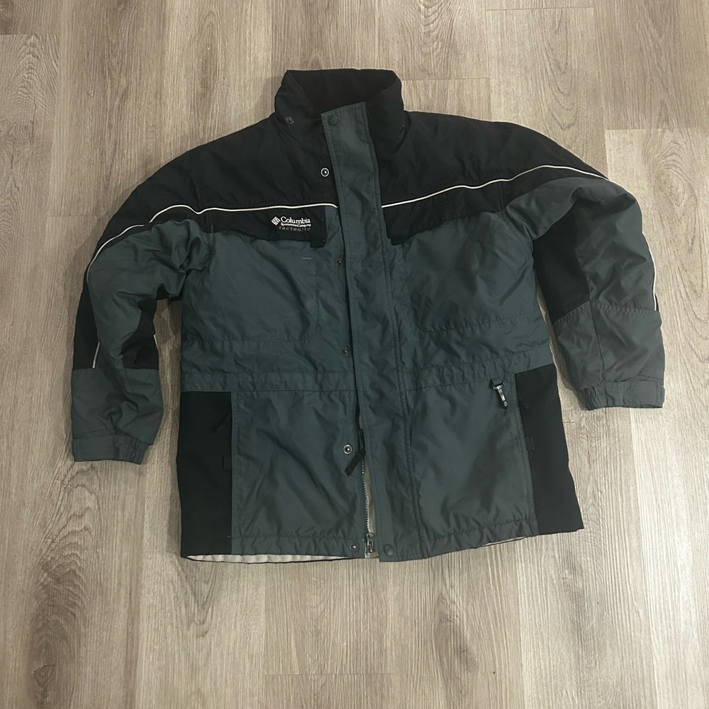 Columbia Vintage Packable Jacket Coat Vented Medium Green Size 14/16